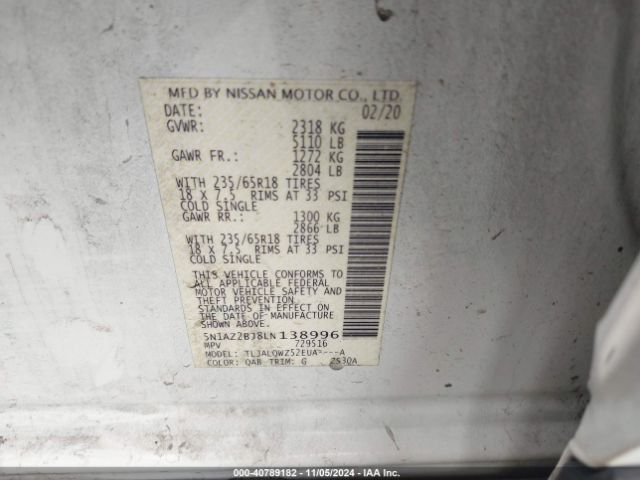 Photo 8 VIN: 5N1AZ2BJ8LN138996 - NISSAN MURANO 