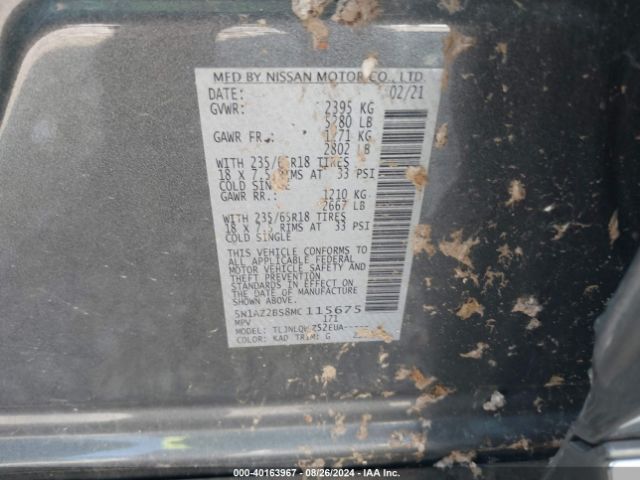 Photo 8 VIN: 5N1AZ2BS8MC115675 - NISSAN MURANO 