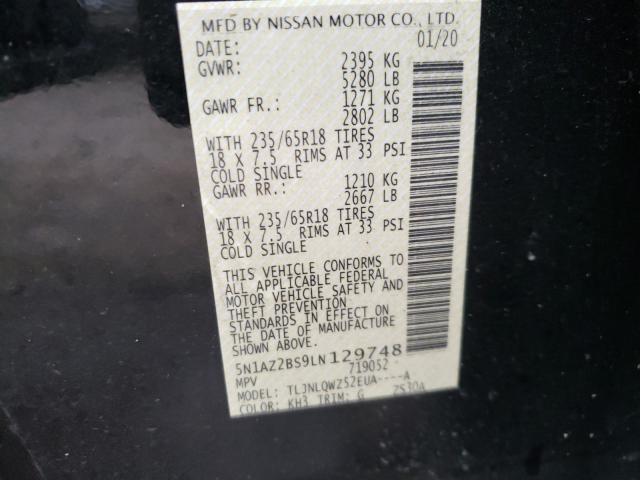 Photo 9 VIN: 5N1AZ2BS9LN129748 - NISSAN MURANO SV 