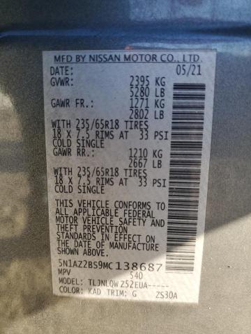 Photo 12 VIN: 5N1AZ2BS9MC138687 - NISSAN MURANO SV 