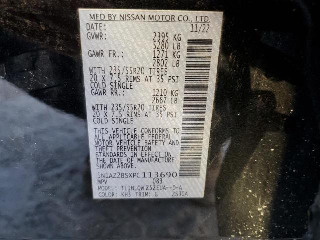 Photo 12 VIN: 5N1AZ2BSXPC113690 - NISSAN MURANO SV 