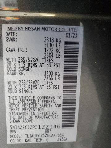 Photo 13 VIN: 5N1AZ2CJ2PC122146 - NISSAN MURANO SL 