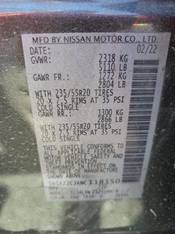 Photo 11 VIN: 5N1AZ2CJXNC118150 - NISSAN MURANO 