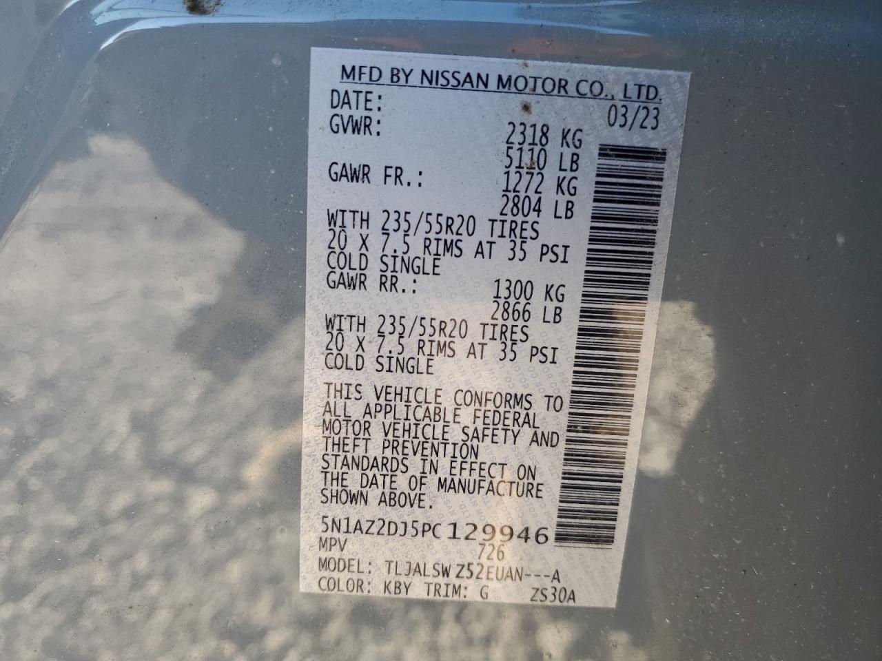 Photo 13 VIN: 5N1AZ2DJ5PC129946 - NISSAN MURANO 