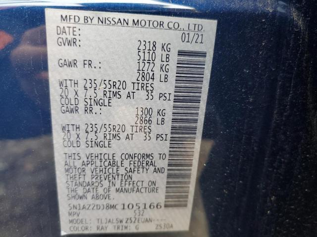 Photo 12 VIN: 5N1AZ2DJ8MC105166 - NISSAN MURANO 