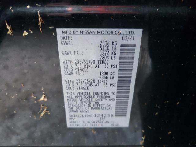 Photo 9 VIN: 5N1AZ2DJ9MC124258 - NISSAN MURANO PLA 