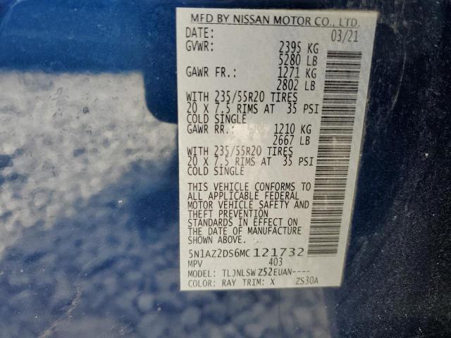 Photo 12 VIN: 5N1AZ2DS6MC121732 - NISSAN MURANO PLA 