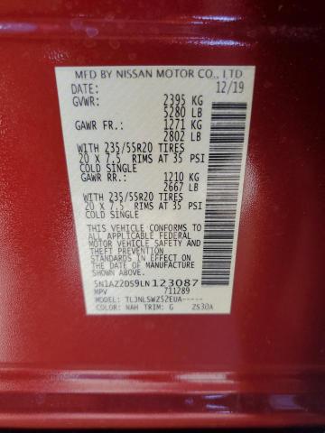 Photo 12 VIN: 5N1AZ2DS9LN123087 - NISSAN MURANO PLA 