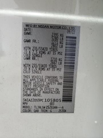 Photo 12 VIN: 5N1AZ2DS9PC105805 - NISSAN MURANO PLA 