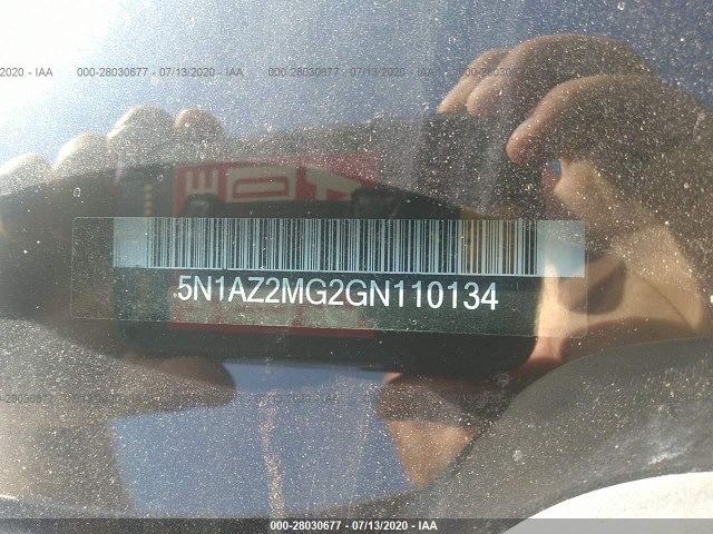 Photo 8 VIN: 5N1AZ2MG2GN110134 - NISSAN MURANO 