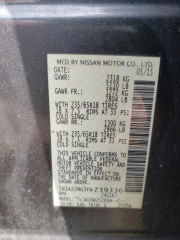 Photo 13 VIN: 5N1AZ2MG3FN239336 - NISSAN MURANO S 