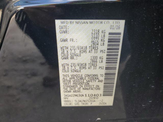 Photo 12 VIN: 5N1AZ2MG3GN110403 - NISSAN MURANO S 