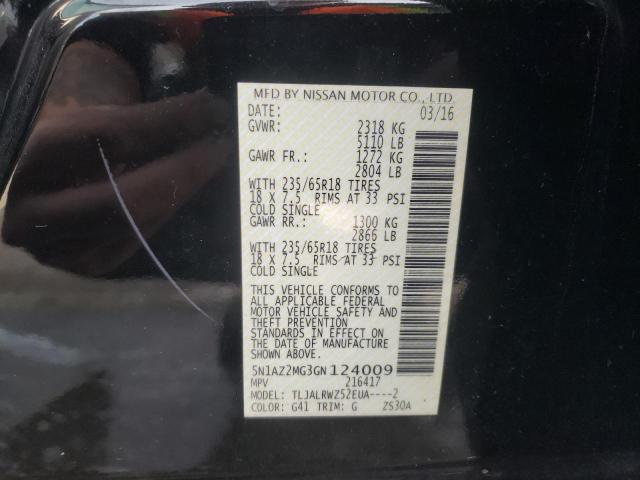 Photo 9 VIN: 5N1AZ2MG3GN124009 - NISSAN MURANO S 