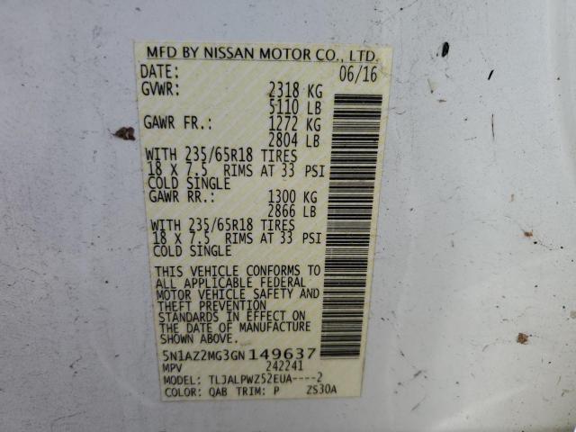 Photo 13 VIN: 5N1AZ2MG3GN149637 - NISSAN MURANO 