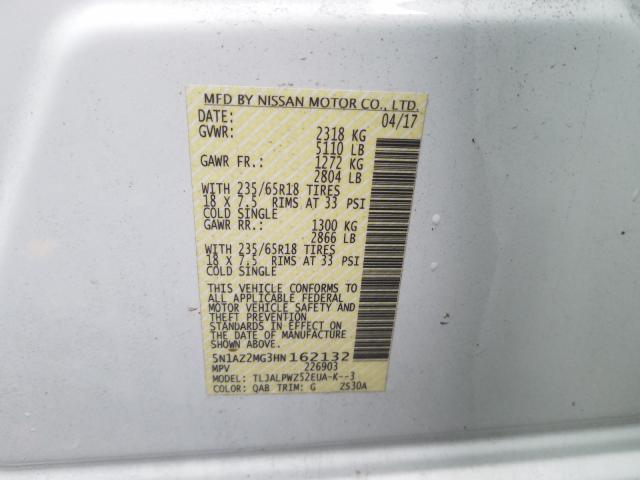 Photo 9 VIN: 5N1AZ2MG3HN162132 - NISSAN MURANO 