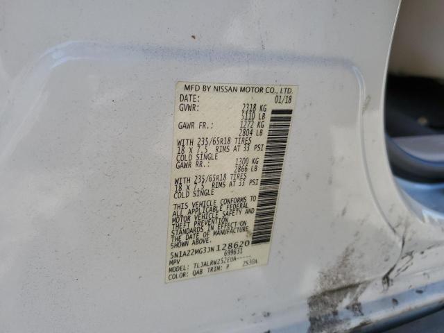 Photo 12 VIN: 5N1AZ2MG3JN128620 - NISSAN MURANO S 