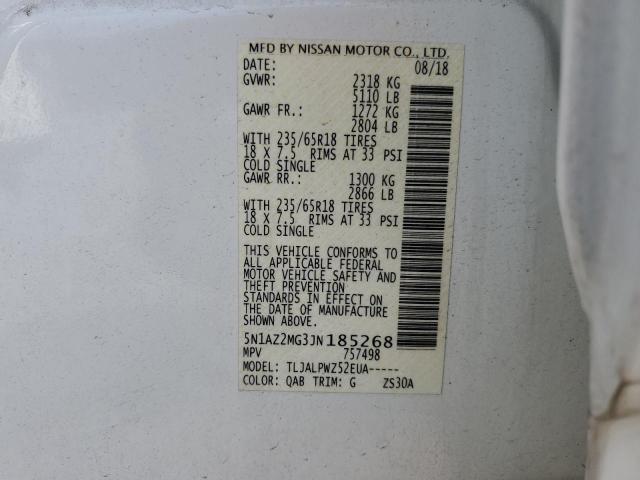 Photo 12 VIN: 5N1AZ2MG3JN185268 - NISSAN MURANO S 