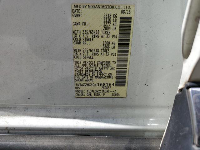 Photo 13 VIN: 5N1AZ2MG4GN168164 - NISSAN MURANO S 