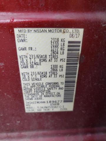 Photo 13 VIN: 5N1AZ2MG4HN189677 - NISSAN MURANO S 