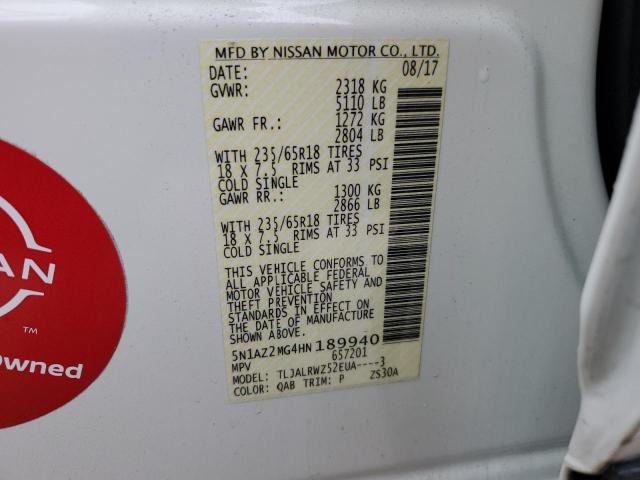 Photo 13 VIN: 5N1AZ2MG4HN189940 - NISSAN MURANO S 