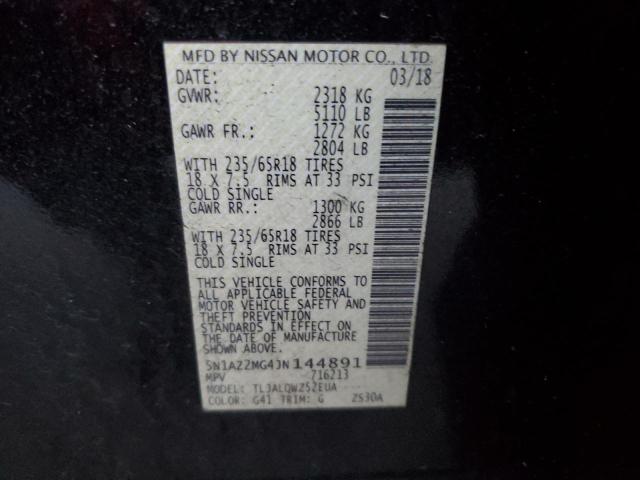 Photo 12 VIN: 5N1AZ2MG4JN144891 - NISSAN MURANO S 