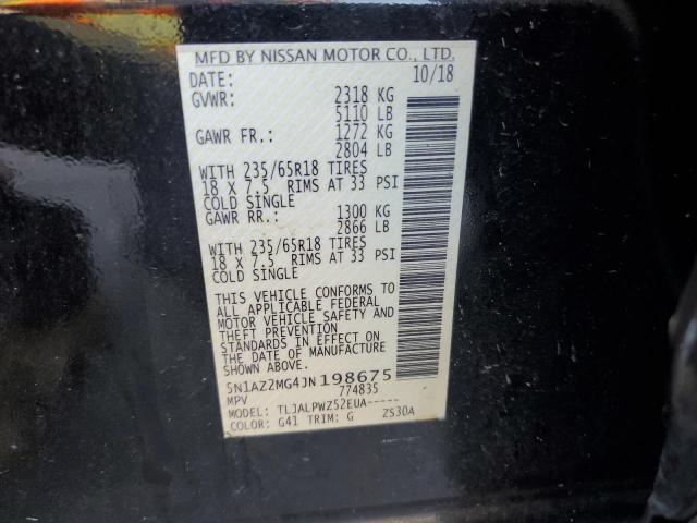 Photo 12 VIN: 5N1AZ2MG4JN198675 - NISSAN MURANO S 