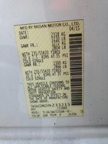 Photo 12 VIN: 5N1AZ2MG5FN233215 - NISSAN MURANO S 