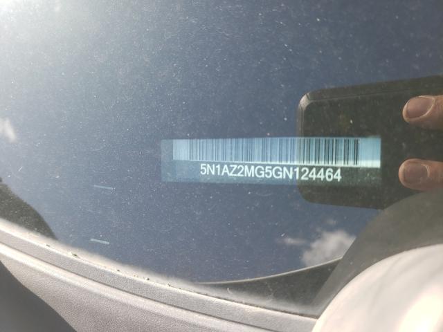 Photo 9 VIN: 5N1AZ2MG5GN124464 - NISSAN MURANO S 