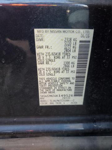 Photo 11 VIN: 5N1AZ2MG5GN149526 - NISSAN MURANO S 