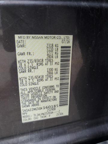 Photo 11 VIN: 5N1AZ2MG5GN160185 - NISSAN MURANO 