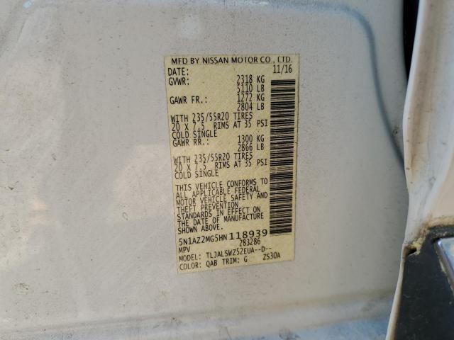 Photo 12 VIN: 5N1AZ2MG5HN118939 - NISSAN MURANO 