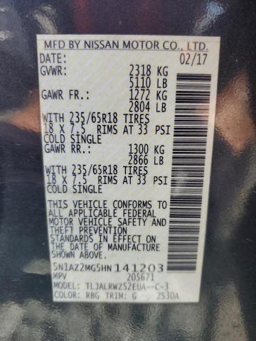 Photo 12 VIN: 5N1AZ2MG5HN141203 - NISSAN MURANO S 