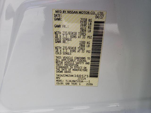 Photo 12 VIN: 5N1AZ2MG5HN160575 - NISSAN MURANO 