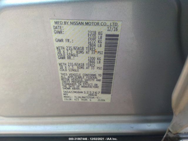 Photo 8 VIN: 5N1AZ2MG6HN125267 - NISSAN MURANO 