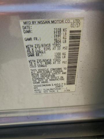 Photo 12 VIN: 5N1AZ2MG6HN140173 - NISSAN MURANO 