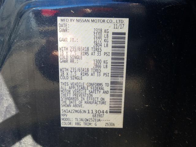 Photo 9 VIN: 5N1AZ2MG6JN113044 - NISSAN MURANO S 