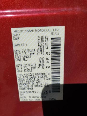 Photo 12 VIN: 5N1AZ2MG7FN212706 - NISSAN MURANO S 