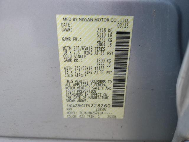 Photo 13 VIN: 5N1AZ2MG7FN228260 - NISSAN MURANO S 