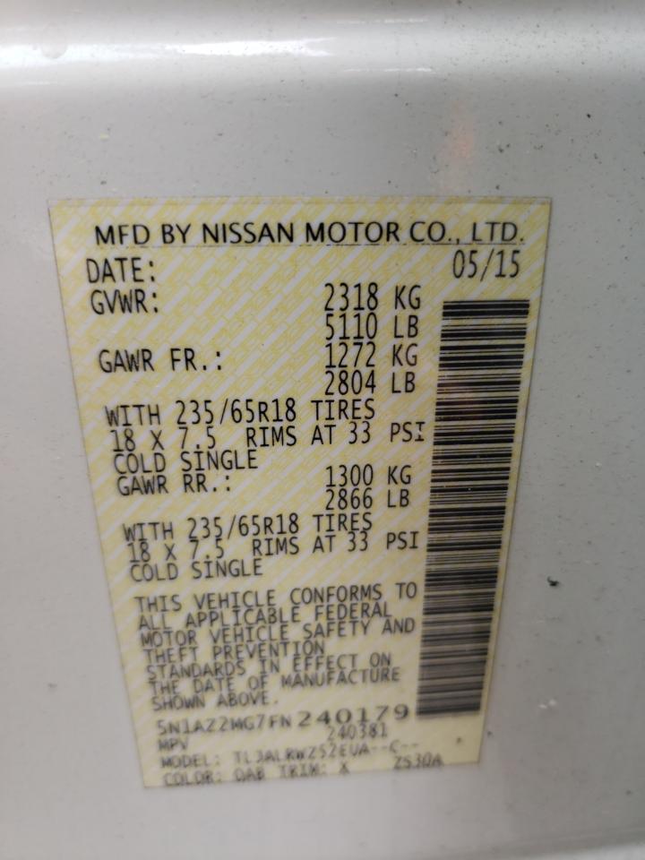 Photo 11 VIN: 5N1AZ2MG7FN240179 - NISSAN MURANO 