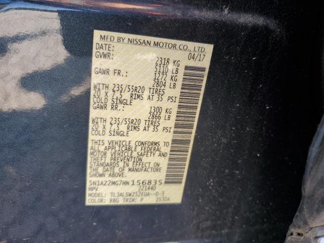 Photo 12 VIN: 5N1AZ2MG7HN156835 - NISSAN MURANO S 