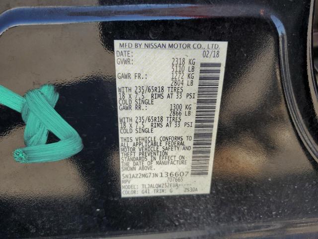 Photo 9 VIN: 5N1AZ2MG7JN136607 - NISSAN MURANO S 