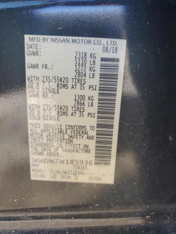 Photo 12 VIN: 5N1AZ2MG7JN185936 - NISSAN MURANO 