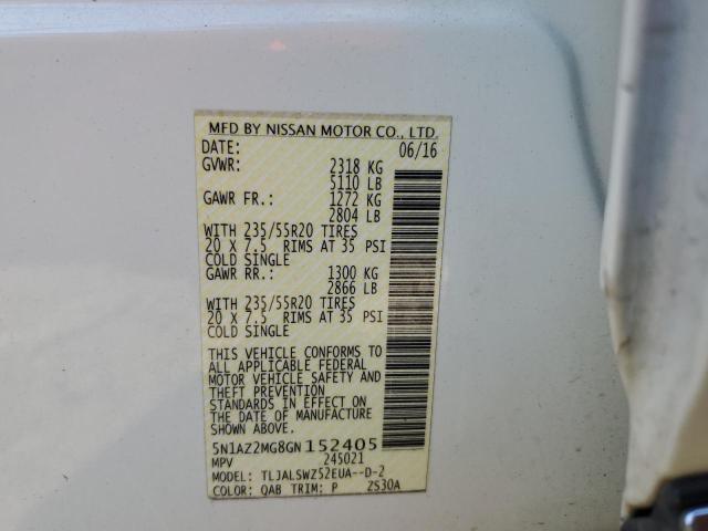 Photo 11 VIN: 5N1AZ2MG8GN152405 - NISSAN MURANO S 