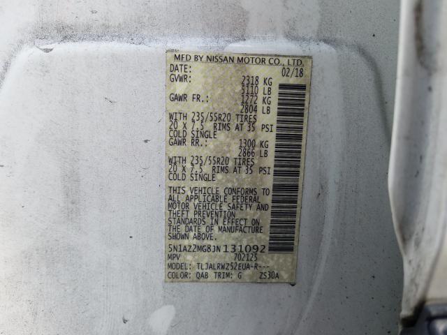 Photo 9 VIN: 5N1AZ2MG8JN131092 - NISSAN MURANO S 