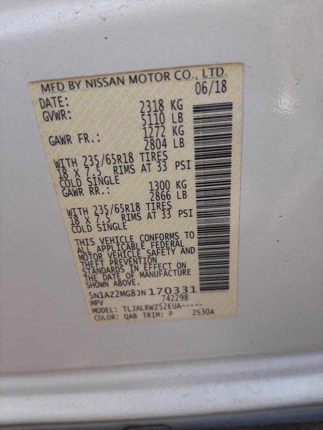 Photo 9 VIN: 5N1AZ2MG8JN170331 - NISSAN MURANO 