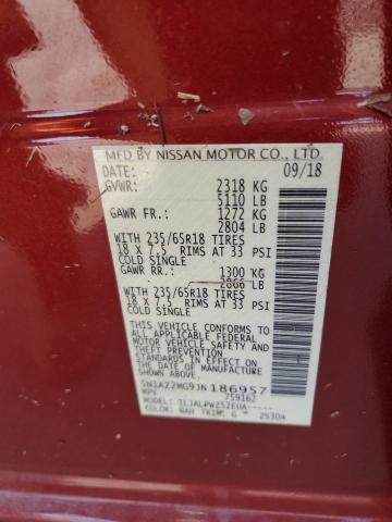 Photo 13 VIN: 5N1AZ2MG9JN186957 - NISSAN MURANO S 