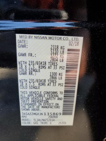 Photo 11 VIN: 5N1AZ2MGXJN135869 - NISSAN MURANO 