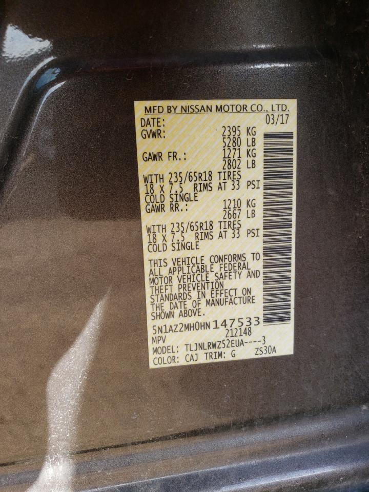 Photo 11 VIN: 5N1AZ2MH0HN147533 - NISSAN MURANO 