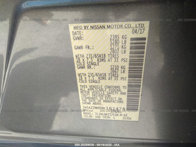 Photo 8 VIN: 5N1AZ2MH0HN161478 - NISSAN MURANO 