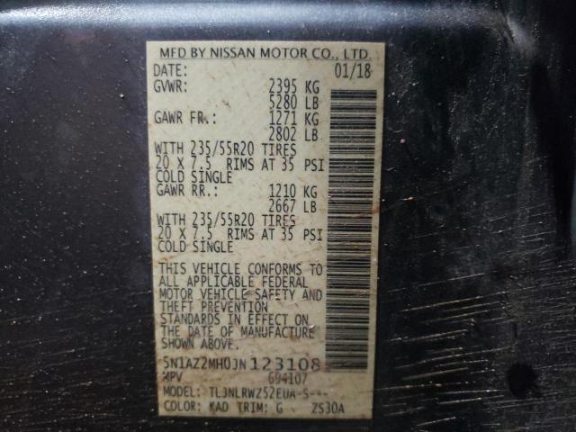 Photo 9 VIN: 5N1AZ2MH0JN123108 - NISSAN MURANO S 